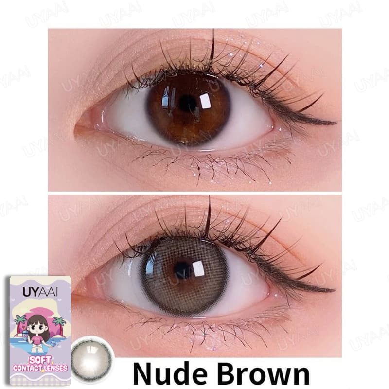 คอนแทคเลนส์ UYAAI Mini Olivia Charcoal Gray / Light Brown / OMG Brown ขนาดมินิ ลายฮิต ขายดีมาก -300】 รูปที่ 4