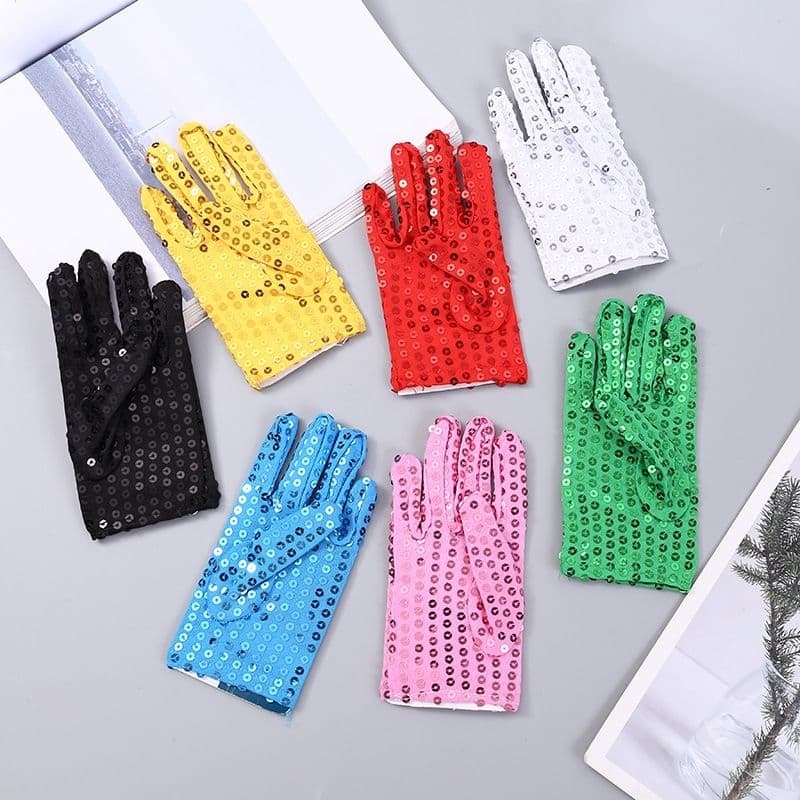 ! ถุงมือผ้าเลื่อมวิบวับ มีไซส์เด็ก-ผู้ใหญ่ รูปที่ 3