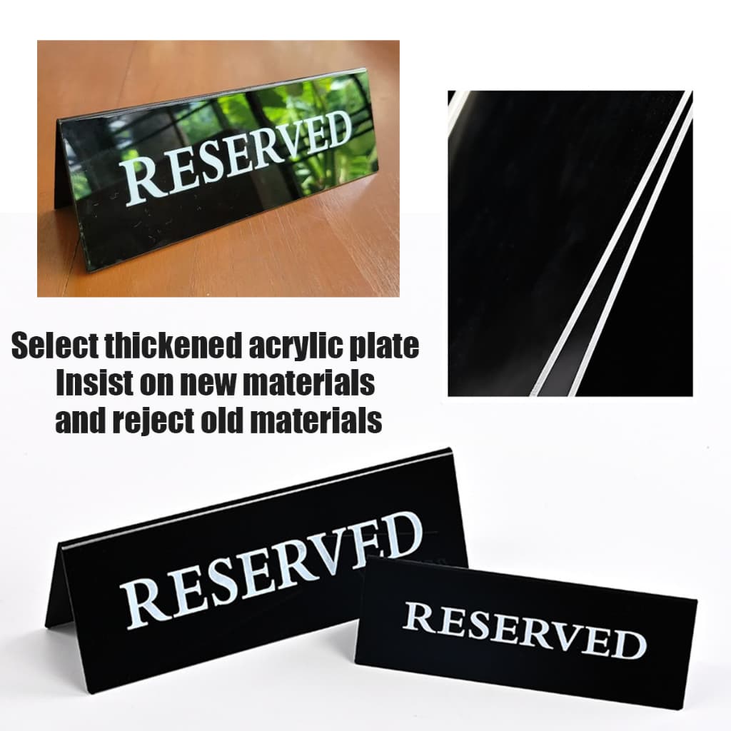 ป้ายจองโต๊ะreserved 15*5ซม.20*7ซม.ป้ายตั้งโต๊ะ อะคริลิค สำหรับร้านอาหาร โรงแรม ร้านกาแฟ รูปที่ 5