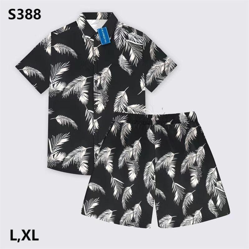 ชุดเซ็ท เสื้อพร้อมกางเกง พิมพ์ลาย ผ้าไหมอิตาลี ผ้าเรียบ ลื่น ทิ้งตัว ระบายอากาศได้ดี S388 รูปที่ 4