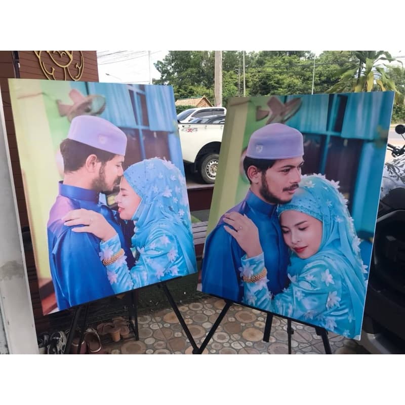 กรอบลอยโฟโต้ 1แถม1 บอร์ดไดคัท 60x40 ซม. ของขวัญวันเกิด รับปริญญา งานแต่ง งานเกษียณ รูปที่ 5