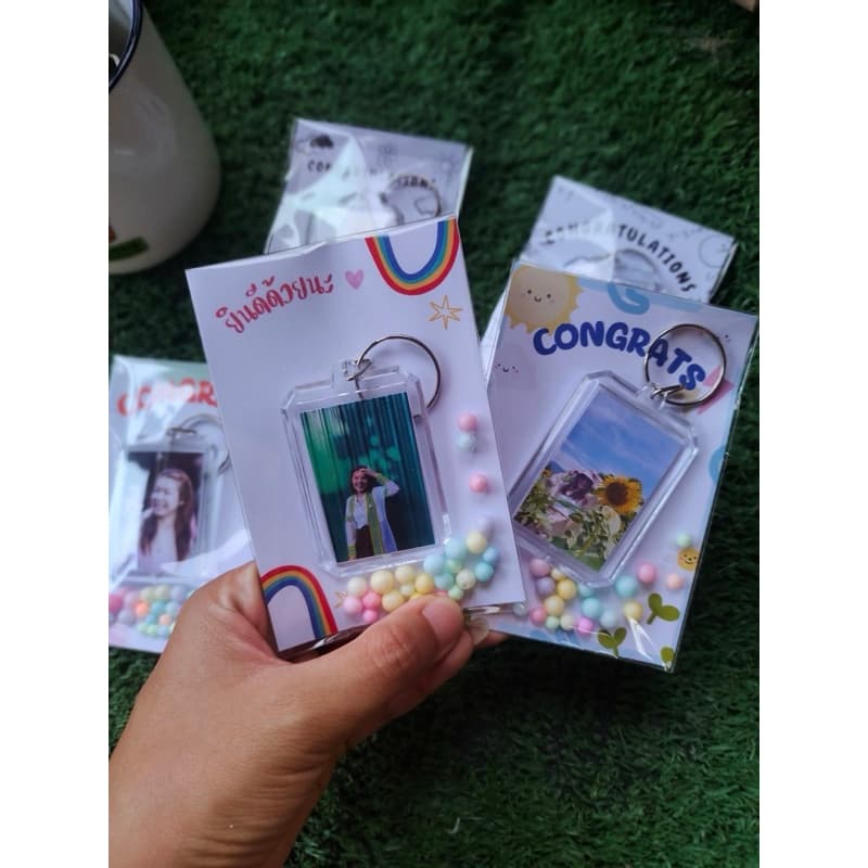 พวงกุญแจใส่รูปพร้อมการ์ด รูปตัวเอง รูปศิลปิน รับทำ give away รูปที่ 3