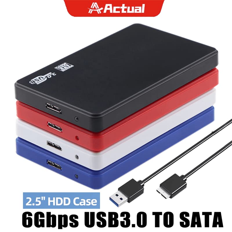 Actual 🇹🇭 กล่องใส่ HDD USB 3.0 External Box Hard Drive 2.5 กล่องใส่ฮาร์ดดิส External Hard Drive Enclosure Box