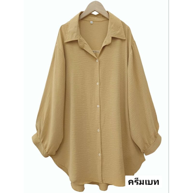 เสื้อเชิ๊ตคอปกบิ๊กไซส์ เสื้อเชิ๊ตทำงานคนอ้วน เสื้อเชิ๊ตสีดำ อก 46-54นิ้ว รูปที่ 6