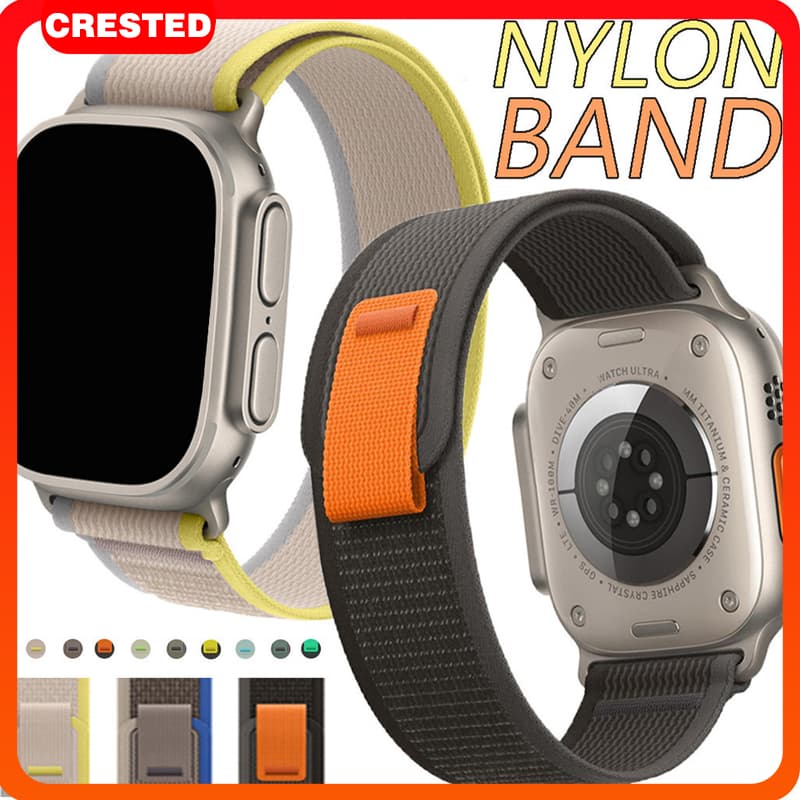 สายคล้องคอไนล่อนกีฬา for Smart Watch Ultra/SE 3 2 49มม. 45มม. iwatch Series 11 10 9 8 7 46 38 มม 40 มม 41 มม 42 มม 44 มม รูปที่ 1