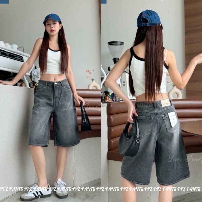 ʜᴀʀᴍᴏɴʏ กางเกงยีนส์ขา5ส่วน ผ้าไม่ยืด สีไม่ตก ทรงที่ฮอต ที่ฮิตสุดในตอนนี้ กางเกงยีนส์ผู้หญิง รูปที่ 5