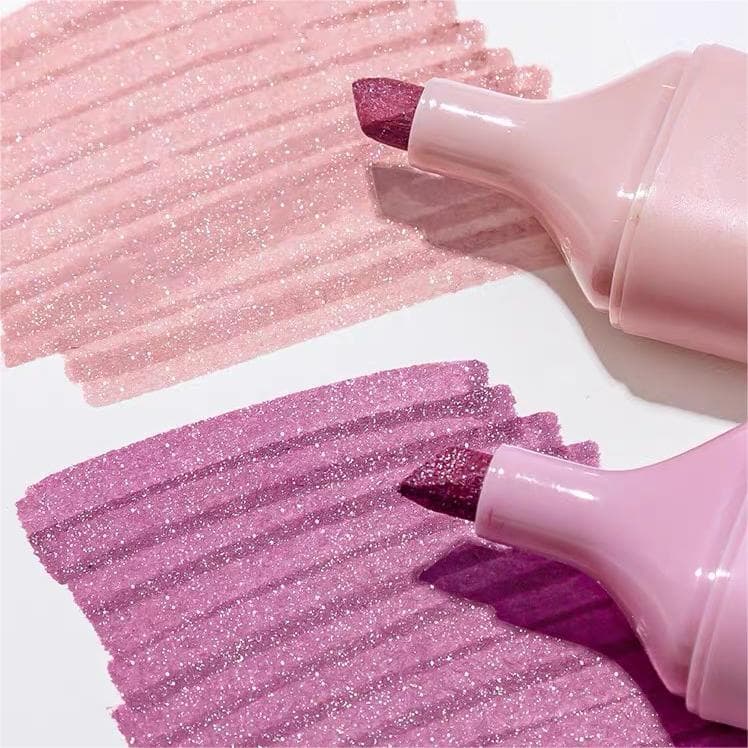 ปากกาไฮไลท์ กากเพชร 4 สี ตรา Oniso โอนิโซะ รุ่น 7621 แห้งไว ไม่เลอะมือ เน้นข้อความ nebula color รูปที่ 7