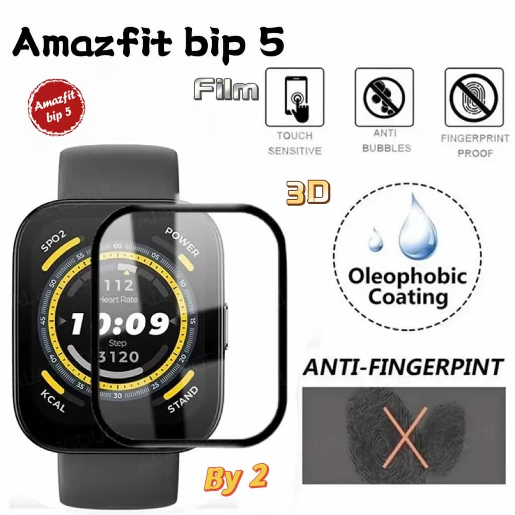 ฟิล์มป้องกันหน้าจอแบบโค้ง3D สำหรับ amazfit BIP 5แก้วป้องกันฟิล์มสำหรับ amazfit Pro Bip5 BIP 5อุปกรณ์เสริมฟิล์ม รูปที่ 1