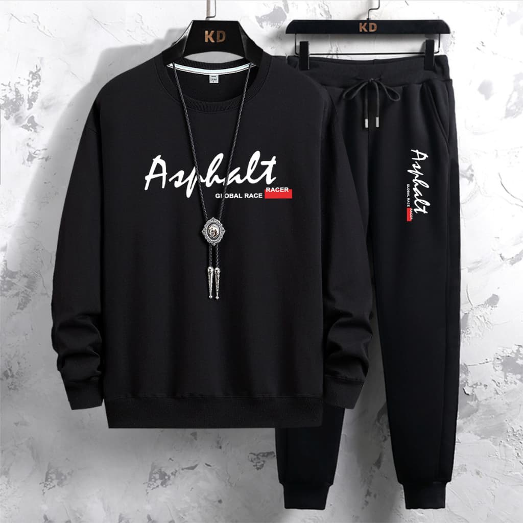 #Y471+CKH471Bชุดเซ็ทเสื้อแจ็คเก็ตแขนยาว+กางเกงขายาว ใส่ได้ทั้งชายและหญิง ลายสวยแฟชั่นนานาชาติ รูปที่ 1