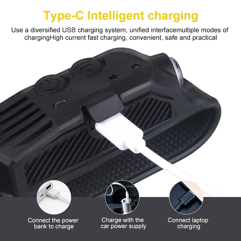 ไฟฉายคาดหัว LED COB กันน้ํา ไร้สาย แบบชาร์จUSB พร้อมไฟ 4 โหมด สําหรับกลางแจ้ง รูปที่ 7