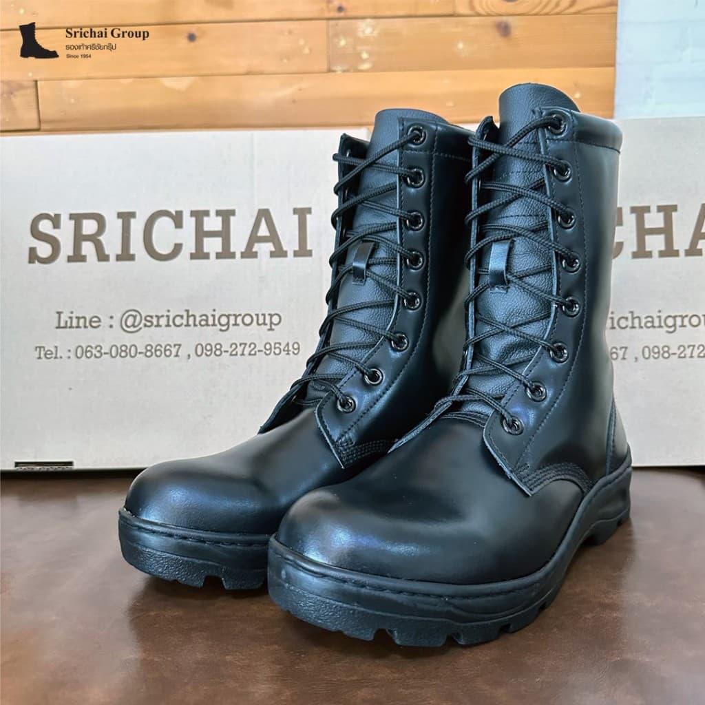 Combat Boots / คอมแบท รุ่น US03/US03C หนังขัดมัน พื้นรถถัง พื้นเบา by Srichaigroup รูปที่ 3