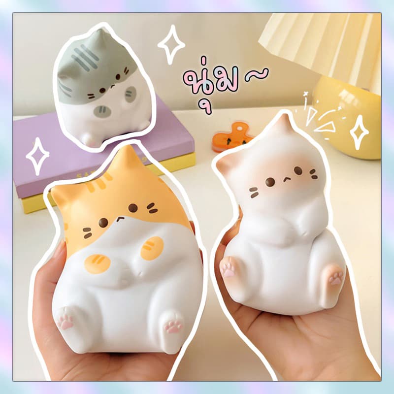 { }สกุชชี่แมวน้อยน่ารัก ของเล่นบีบคลายเครียดนุ่มมือ ของเล่นแมว ของเล่นเด็ก รูปที่ 7