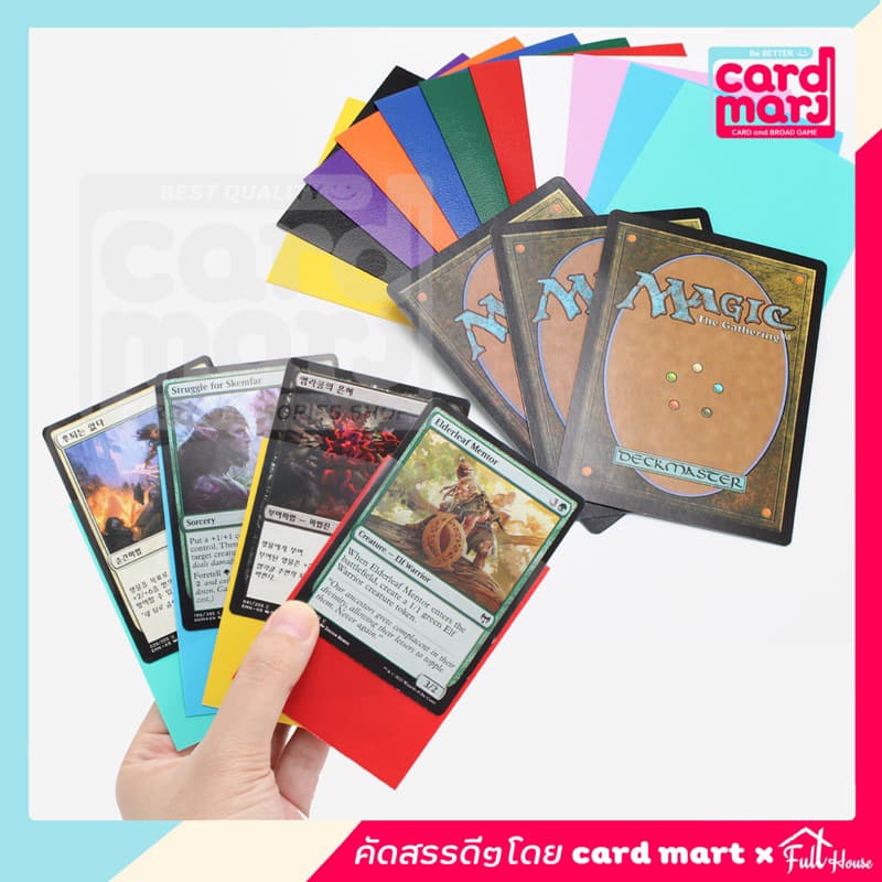 สลีฟใส่การ์ด sleeves card เนื้อเงา shiny หลากสี แพคละ 50 ซอง สลีฟ ซองสลีฟ sleeve รูปที่ 5