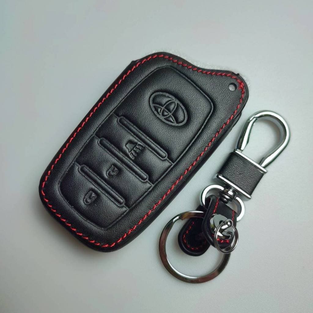 ซองหนัง ใส่กุญแจรีโมทรถยนต์ Toyota Hilux Revo,Cross,Fortuner,Rocco Smat Key 3 ปุ่ม รูปที่ 4