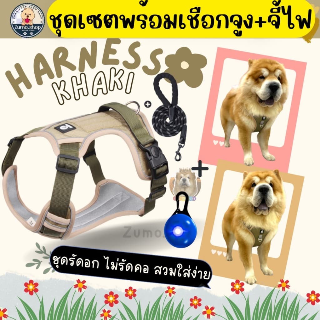 สายรัดอกสัตว์เลี้ยงพรีเมี่ยม สายรัดอกสุนัข รูปที่ 3