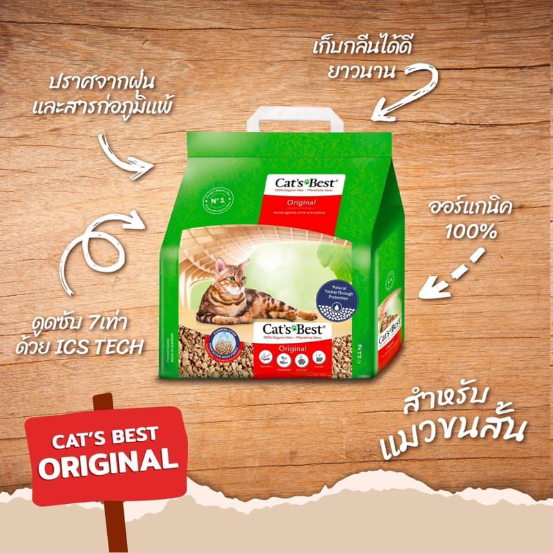 Cat’s Best Original ทรายแมวแคทเบส ขนาด 5 ลิตร,10 ลิตร รูปที่ 5