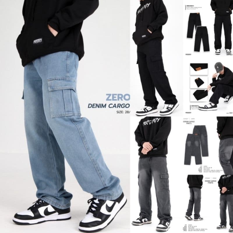 ZEROBOY - DENIM CARGO PANT " ยีนส์คาร์โก้ " รูปที่ 1