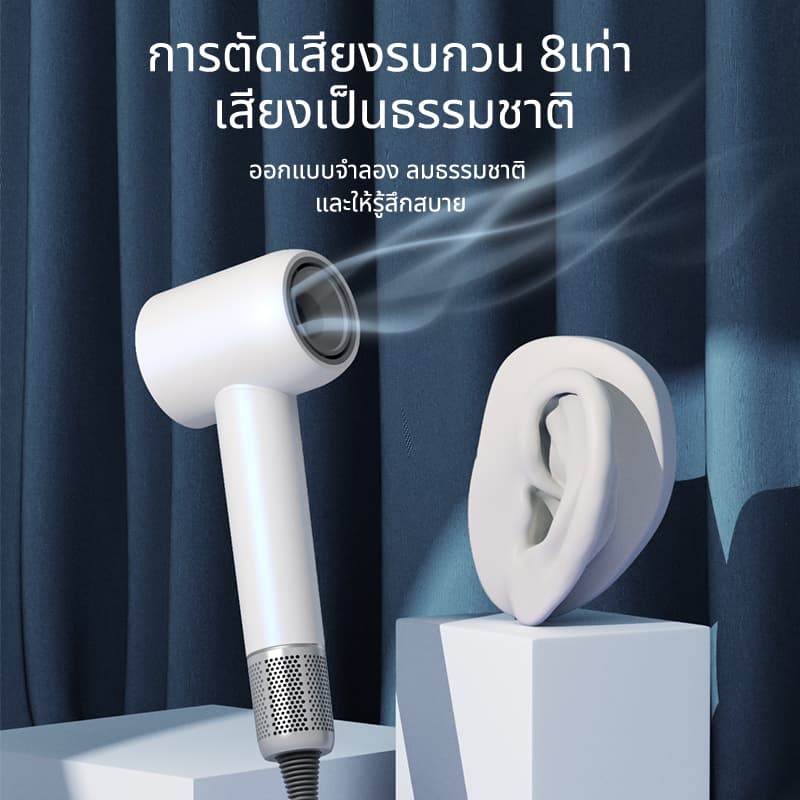 vivid&vogueไดร์เป่าผมรุ่น High Speed HairDryer 1600Wเป่าผมให้แห้งที่อุณหภูมิต่ำและความเร็วลมสูง เป่าแห้งเพียง 2นาที รูปที่ 7