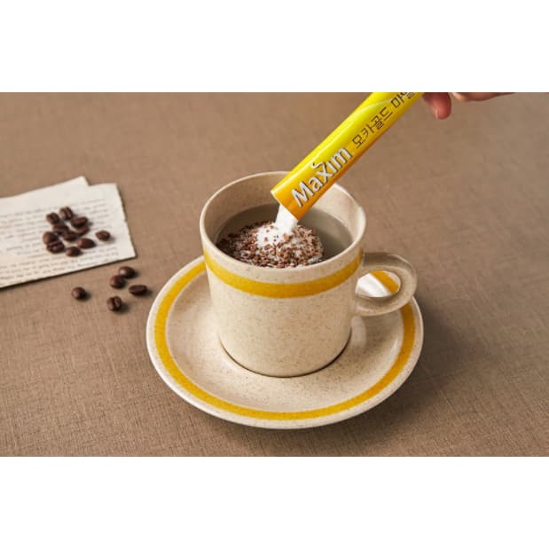 Maxim กาแฟ Maxim Coffee 100 ซอง Mocha Gold Mild นำเข้าจากเกาหลี กาแฟเกาหลีสำเร็จรูป 맥심 รูปที่ 4