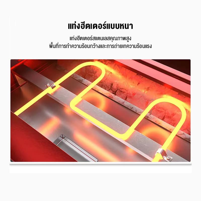 ตู้อุ่น ตู้โชว์อุ่นอาหารสำเร็จรูป, ปรับอุณหภูมิได้ เก็บรักษาความร้อนได้ยาวนาน ขนาดเล็ก เชิงพาณิชย์ 3ชั้น กระจกนิรภัย รูปที่ 7
