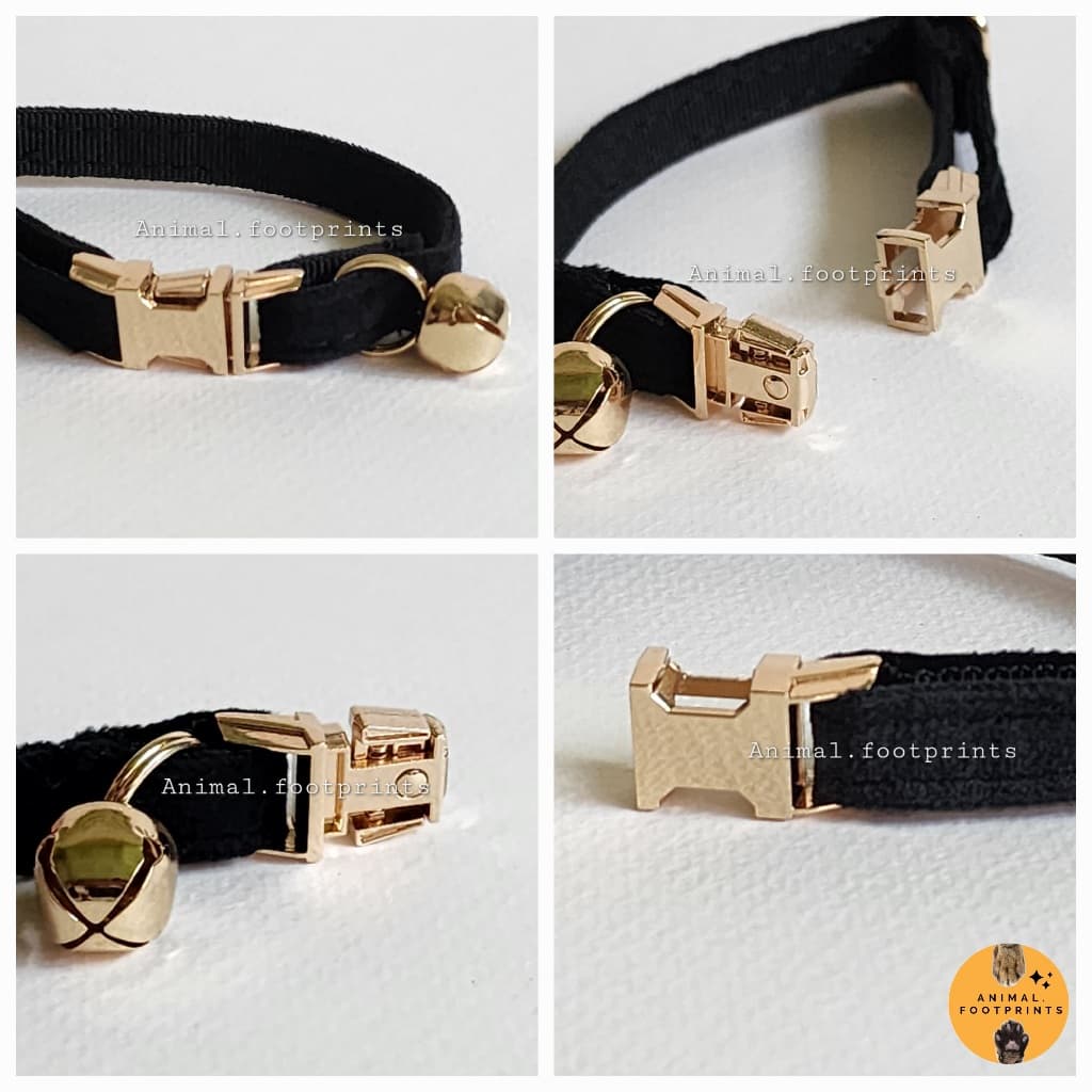 ปลอกคอแมว : ผ้ากำมะหยี่ Size S 22 สี Velvet cat collar รูปที่ 5
