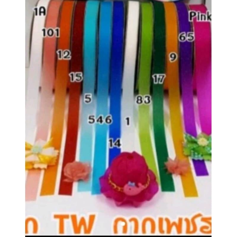 ริบบิ้นกากเพชรใส no.503 ตราTw12 min ความยาว 50 หลา รูปที่ 2