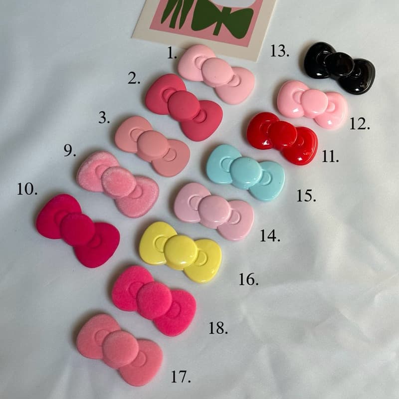 ราคา/ชิ้น B017 กิ๊บติดผม โบว์ติดผม กุหลาบสีชมพู ที่ติดผม ที่หนีบผม เครื่องประดับผม รูปที่ 4