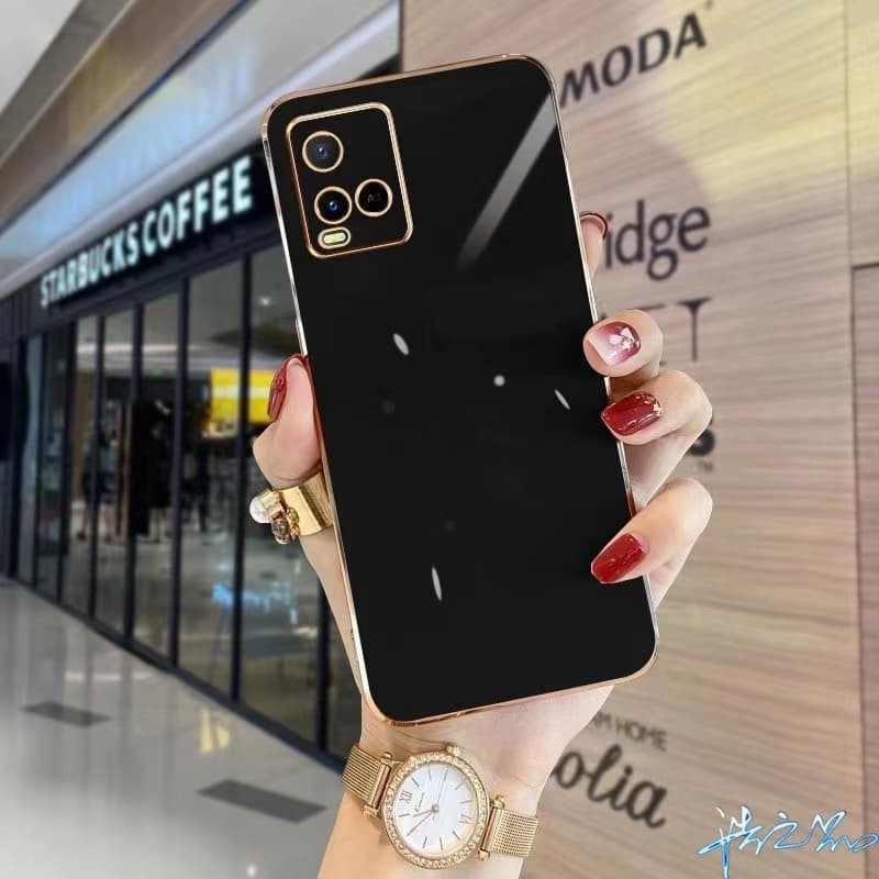 เคสสีพื้น สำหรับ Vivo Y21 Y21T T1X Y33 Y33S Y20 Y20S Y20I Y12A Y12S Y3S Y11 Y12 Y15 Y17 Y15S Y01 Y01A V60 V50ขอบเงา รูปที่ 4