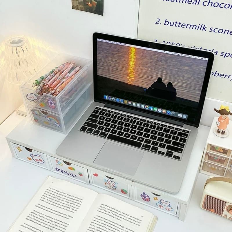 ที่วางโน๊ตบุ๊ค ชั้นวางโน้ตบุ๊ค ชั้นวางคอมพิวเตอร์ laptopstand ที่วางจอคอม ชั้นวางจอคอม ที่วางคอม ชั้นวาง โต๊ะวางคอม จัดเ รูปที่ 3