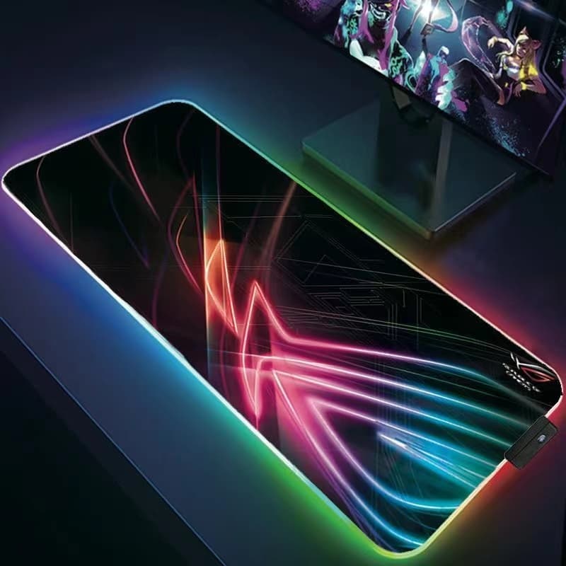 แผ่นรองเมาส์มีไฟ GMS-wt-5 Gaming Mouse Pad RGB 7colors เปลี่ยนไฟได้ 14 โหมด รูปที่ 3