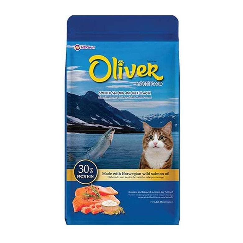 Oliver Cat Food อาหารเม็ดแมว โอลิเวอร์ แคท รสแกะ ข้าว รสแซลมอน ด้านในมีถุงแบ่ง รูปที่ 5
