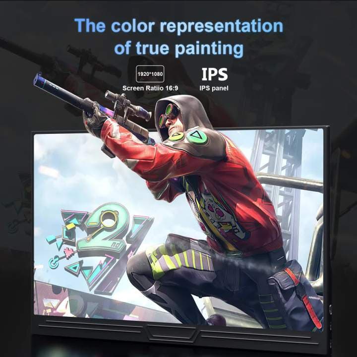 จอภาพแบบพกพา PORTABLE MONITOR 15.6นิ้ว 1080P IPS แบบพกพาลำโพงคู่ในตัวรองรับการใช้งานกับคอมพิวเตอร์แล็ปท็ เชื่อมต่อกับคอน รูปที่ 8