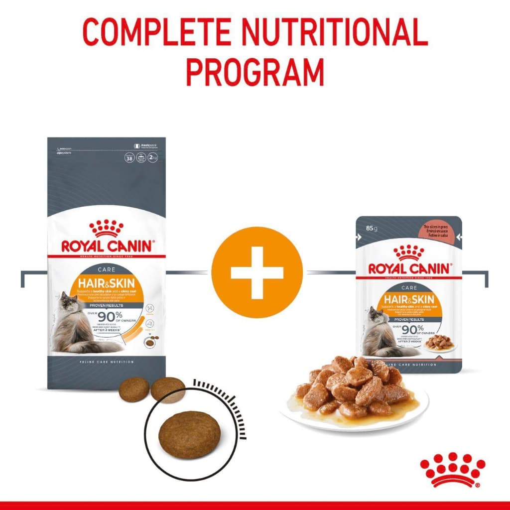 Royal Canin Hair & Skin 2kg,4Kg และ 10kg อาหาร แมวโต เน้น บำรุงขน และ ผิวหนัง hair&skin รูปที่ 4