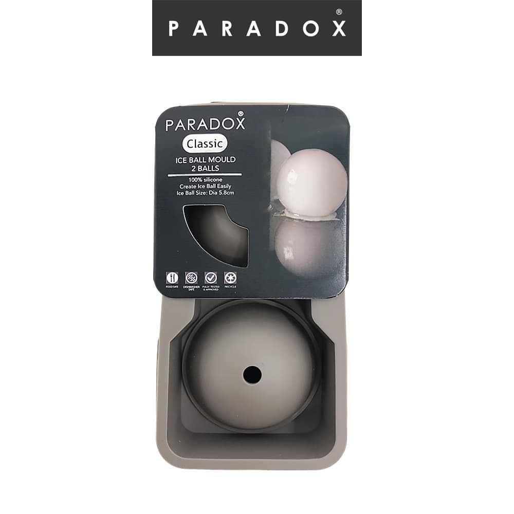 Paradox : พิมพ์น้ำแข็งกลม 2 ช่อง เส้นผศ.ต่อน้ำเเข็ง 1 ลูก 6 ซม Ice ball mould-2 balls BB Z1009 รูปที่ 1