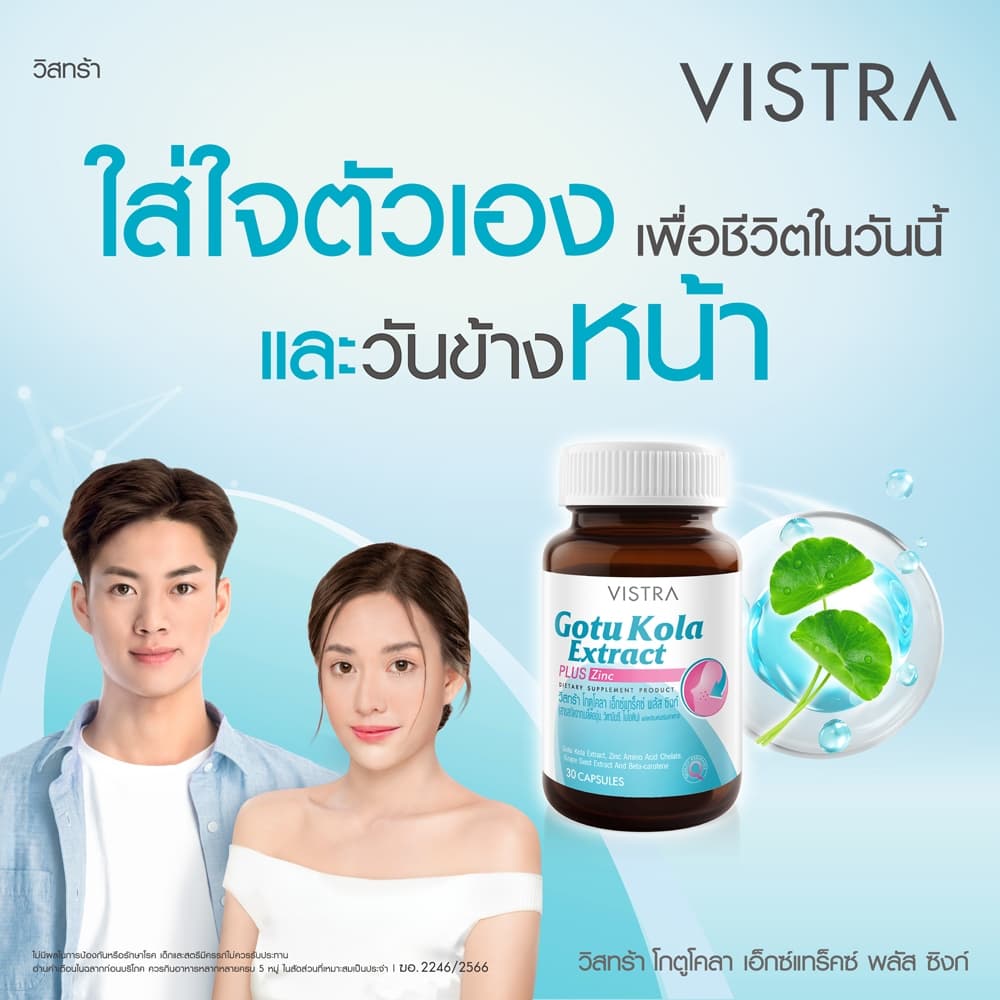 Vistra Gotu Kola Extract Plus Zinc 16.5g รูปที่ 5