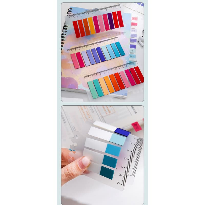 กระดาษโน๊ตใสคั่นข้อความสำคัญ โทนฉูดฉาด 2 สไตล์ sticky note เตือนความจำ รูปที่ 5