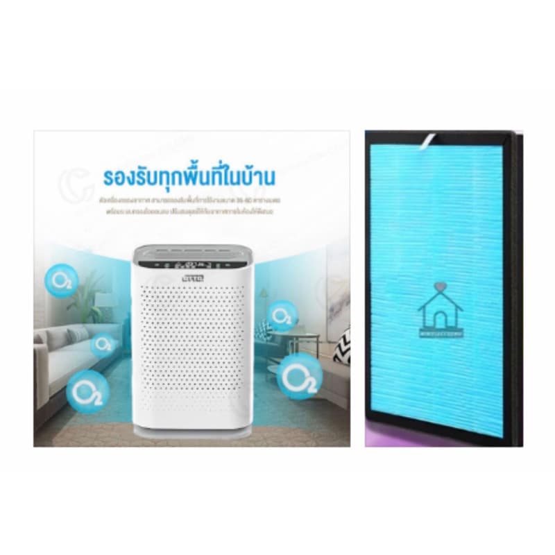 เครื่องฟอกอากาศ OTTO PA-555 ระบบกรอง 3 ชั้นกรองฝุ่นPM2.5ได้HEPAเลเวล13 รูปที่ 5