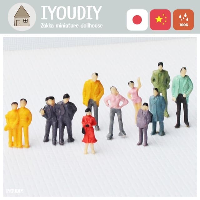 IYOU’DIY l โมเดลคน สเกล 1:50 l 1:75 l 1:87 l 1:100 l 1:150 l 1:200 จำลองอาคาร ตกแต่งสวนจำลองขนาดเล็ก ตกแต่งบ้านอาคาร รูปที่ 3