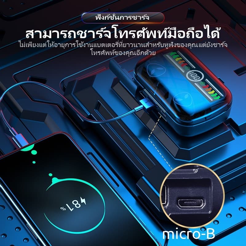 ล่าสุด หูฟังที่ดูดี M20pro หูฟังบลูทูธไร้สาย TWS Wireless Bluetooth 5.3 Headset Earphone หูฟังสเตอริโอ ชุดหูฟังอัจฉริยะ รูปที่ 5