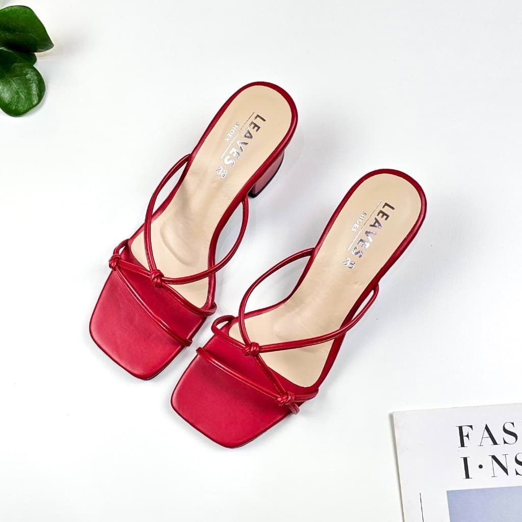รองเท้าส้นสูง รองเท้าส้นตึก 2 นิ้ว รุ่น EVE รองเท้าแตะส้นสูง ไซส์ใหญ่ 36-41 พื้นนุ่มใส่สบาย รูปที่ 5