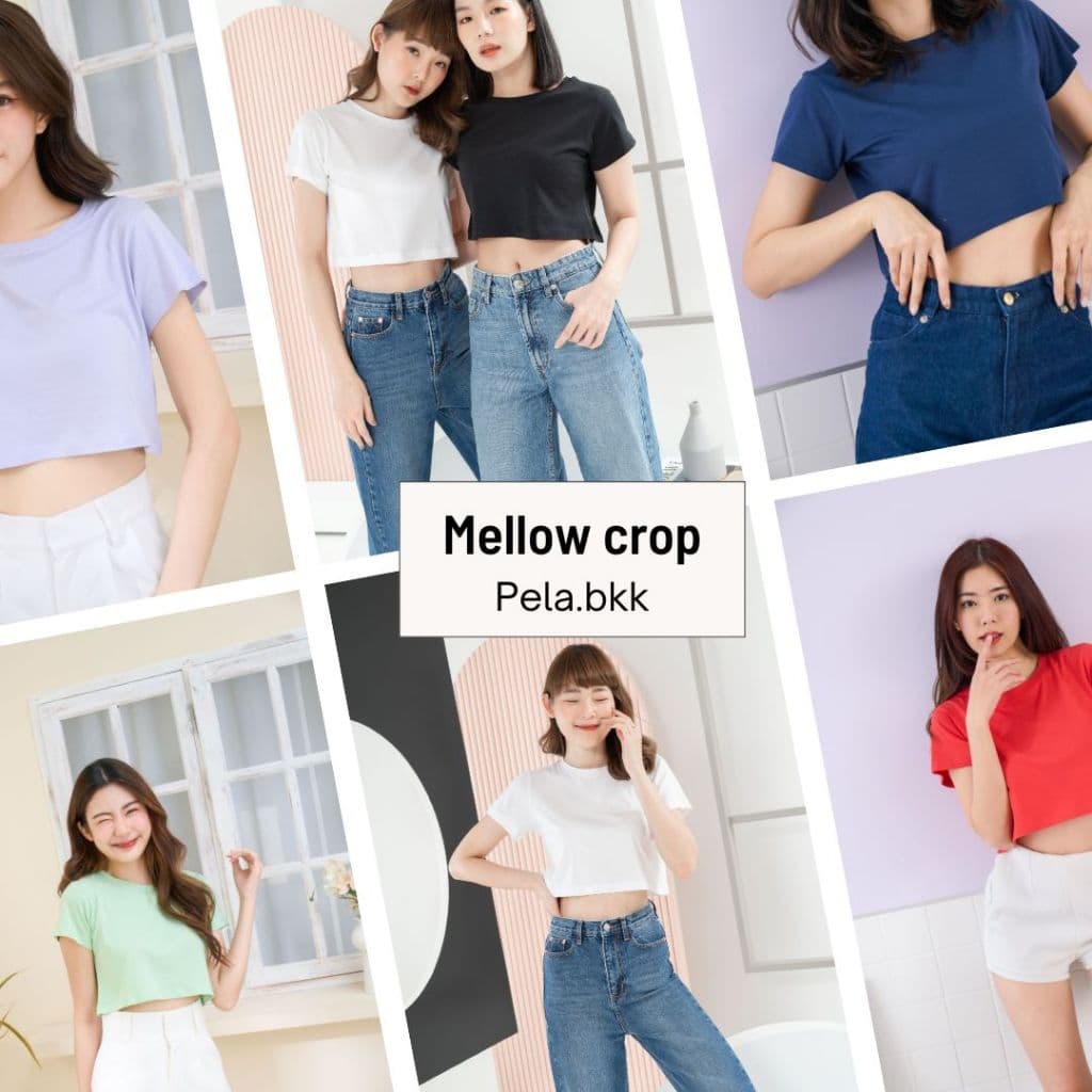 Pela.bkk Mellow crop top เสื้อครอป รูปที่ 2