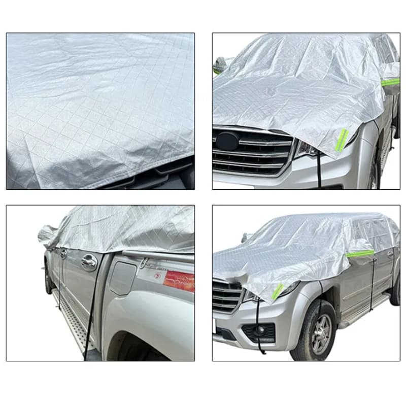 Nissan navara D-max Toyota Revo ผ้าคลุมรถกระบะครึ่งคันกันแดดกันน้ำกันฝน แบบใหม่ สินค้าเกรดพรี่เมี่ยมอย่างดีลดราคากระหน่ำ รูปที่ 5