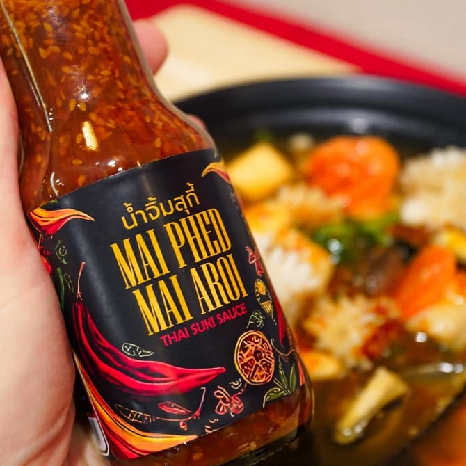 SUKI & BBQ Sauce 380g น้ำจิ้มสุกี้อร่อยมากเผ็ด รสชาติเป็นเอกลักษณ์ แบรนด์ "Mai Phed Mai Aroi" รูปที่ 5