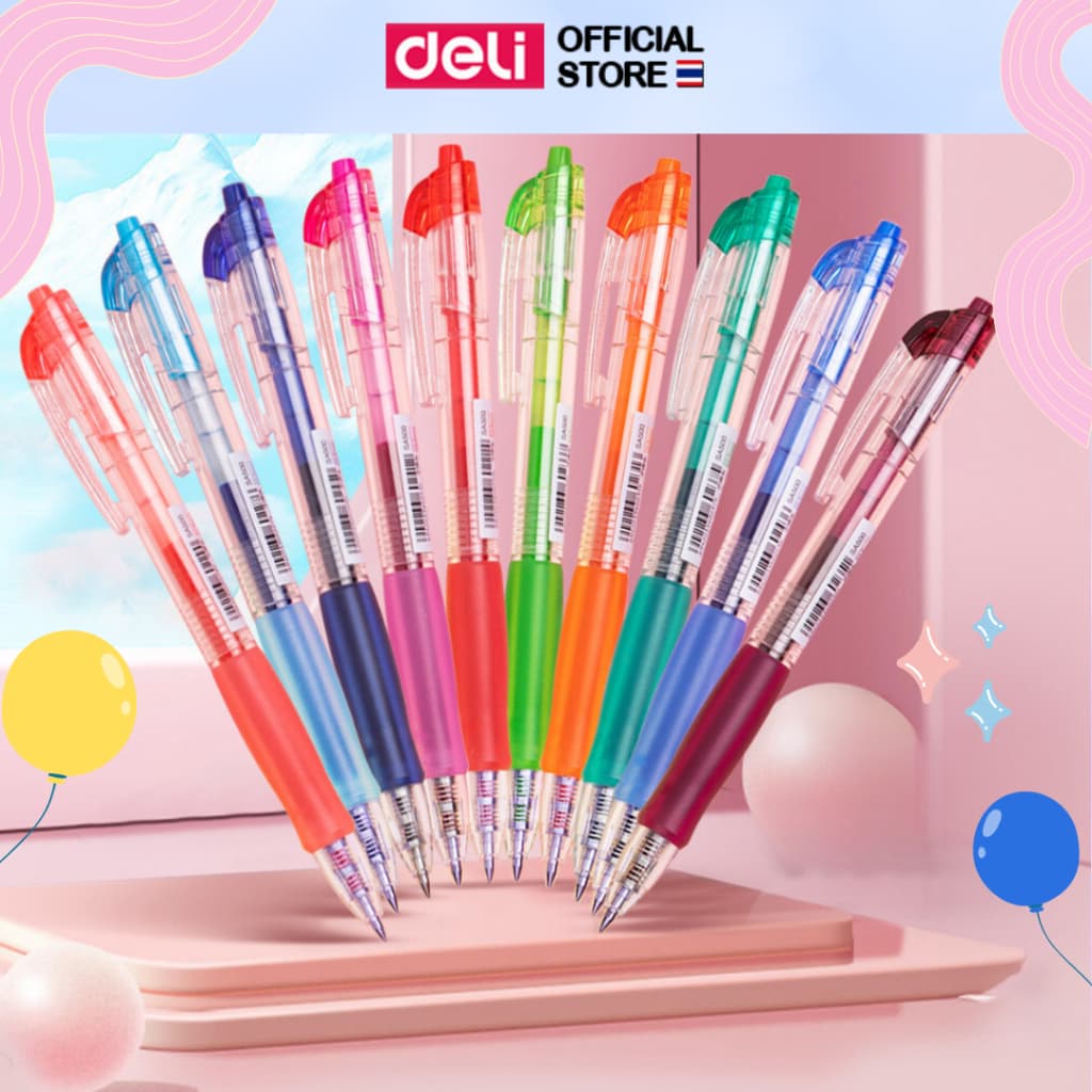 ปากกาเจลสี Deli รุ่น SA500 ปากกาเจลสีแบบกด สีสันสดใส ขนาด 0.5mm มี 24 สี!! รูปที่ 7