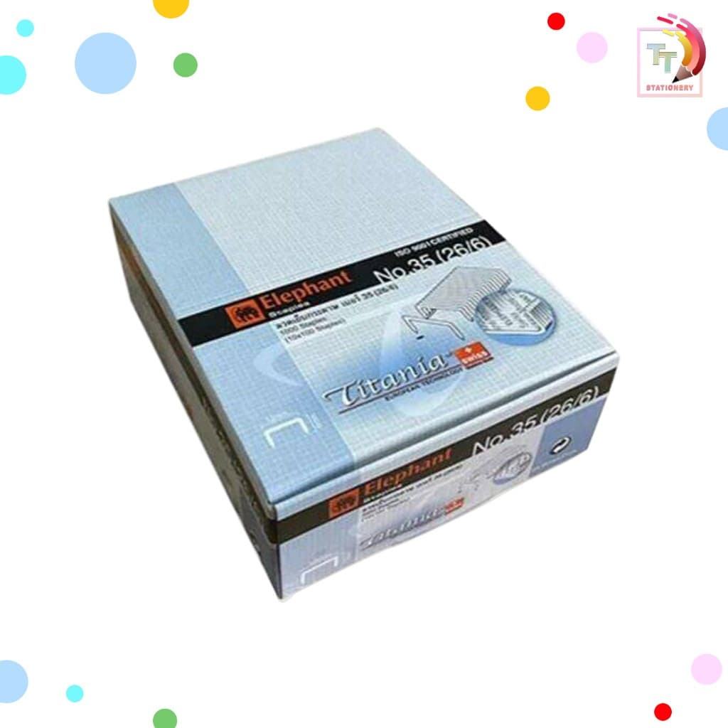 Elephant ลวดเย็บกระดาษ ลวดเย็บ เบอร์ No.10 / No. 35 ไททาเนีย ตราช้าง รุ่น TITANIA รูปที่ 3