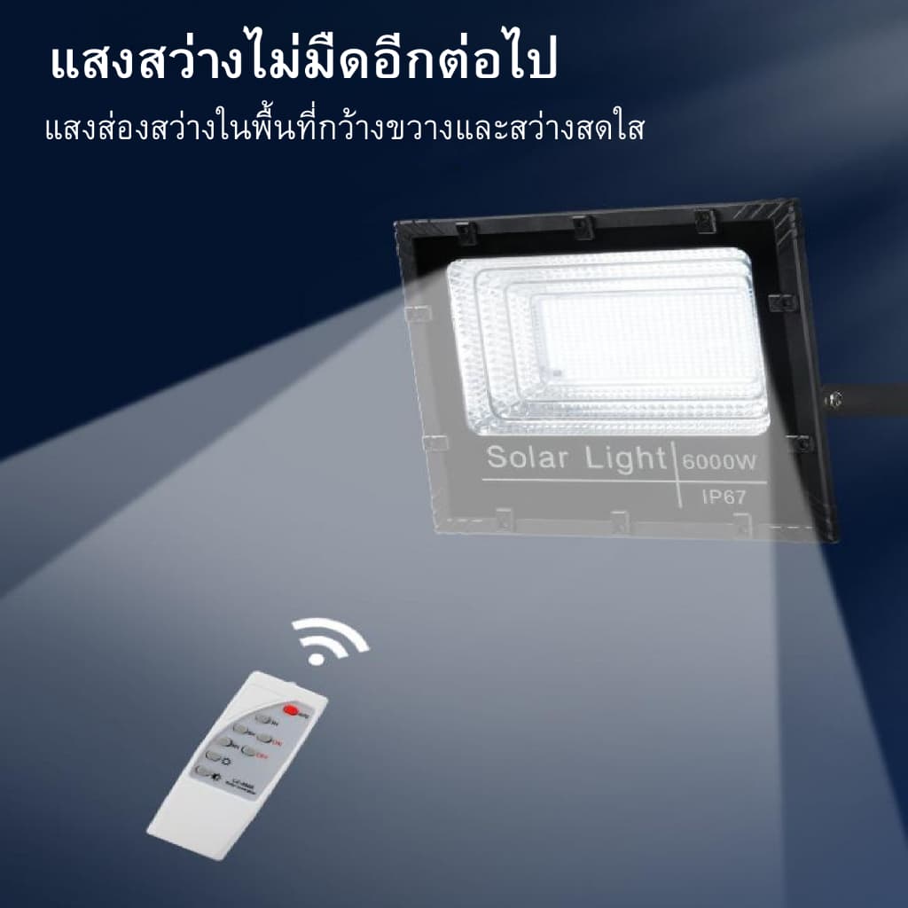 รุ่นใหม่ JP1000w JP-3500w JP-5000 JP-7000w แสงไฟสีขาว ไฟโซลาเซลล์ ไฟพลังงานแสงอาทิตย์ รุ่นอัพเกรดใหม่ รูปที่ 6