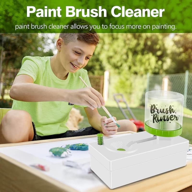 ถังล้างพู่กันพู่กัน Brush Washer สำหรับล้างแปรง สะดวก รวดเร็ว สามารถเปลี่ยนน้ำได้โดยอัตโนมัติ Brush Rinser รูปที่ 9