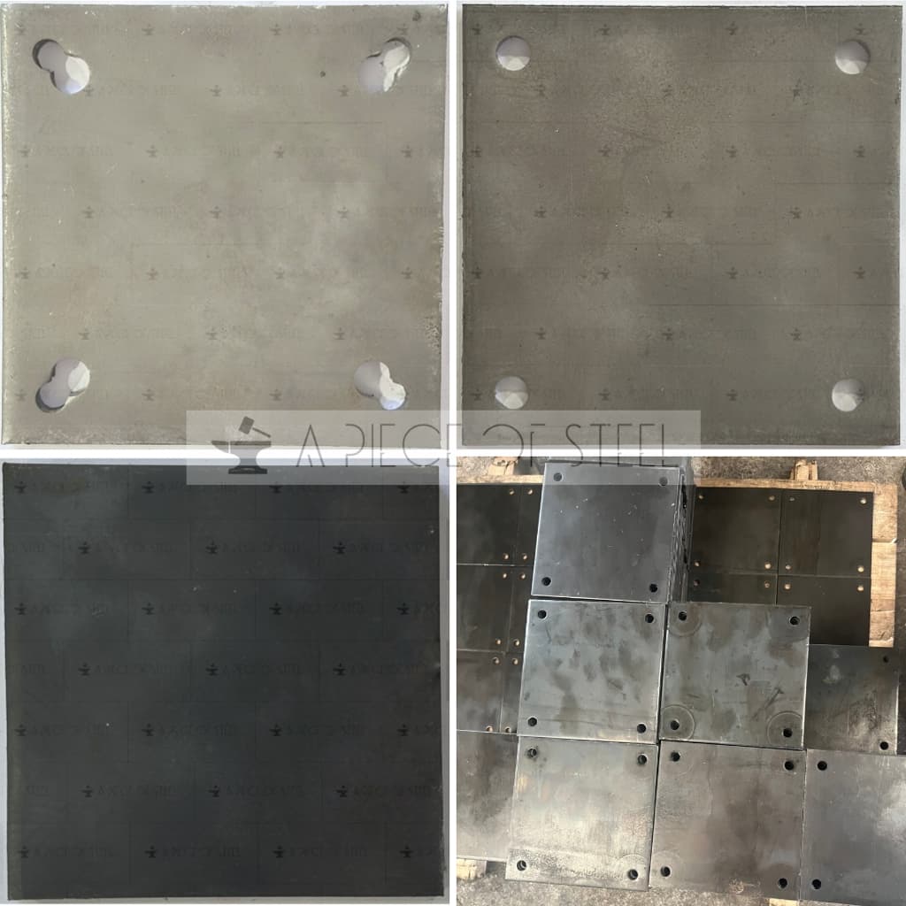 เพลทเหล็ก หนา 3mm. ขนาด 6"x6”, 7”x7”, 8”x8”, 10”x10”, 12”x12” รูปที่ 8