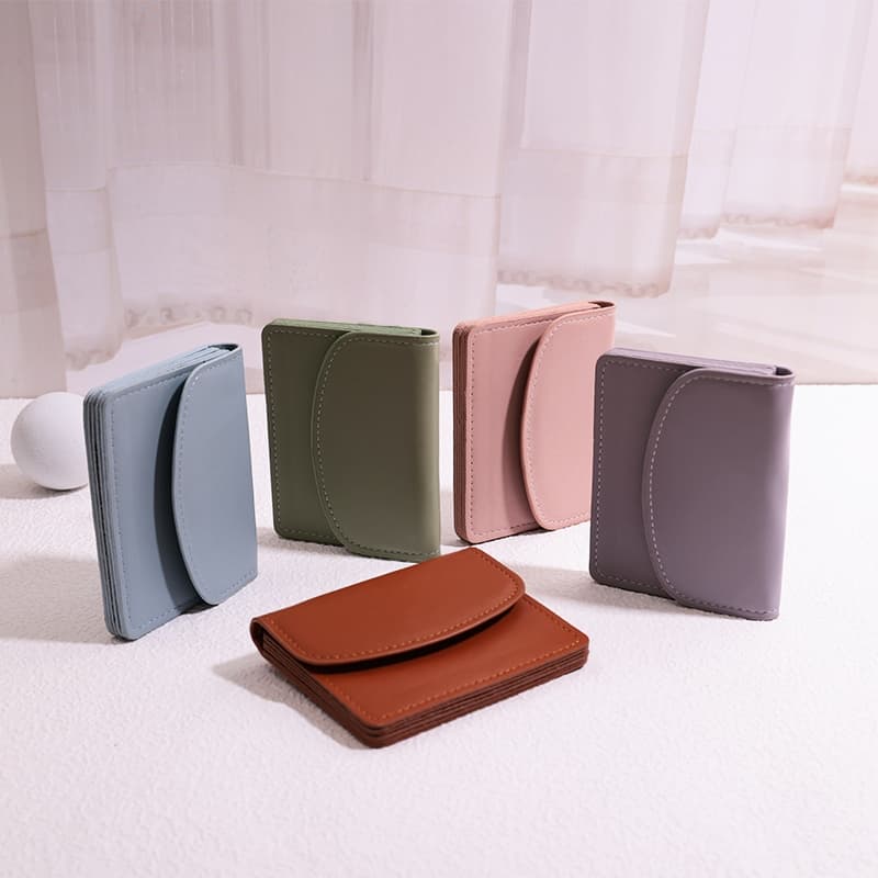 B-650กระเป๋าสตางค์มินิมอล PU สีน่ารัก พกพาสะดวก ขนาดเล็กแบบพกพา พร้อมช่องใส่บัตร สำหรับผู้หญิง 9สี รูปที่ 2