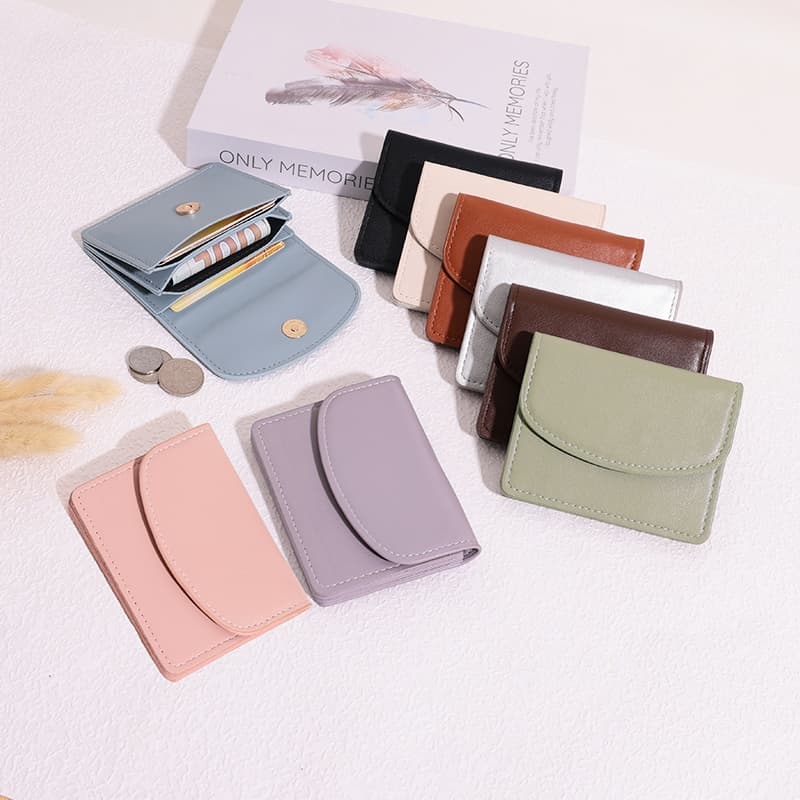 B-650กระเป๋าสตางค์มินิมอล PU สีน่ารัก พกพาสะดวก ขนาดเล็กแบบพกพา พร้อมช่องใส่บัตร สำหรับผู้หญิง 9สี รูปที่ 5